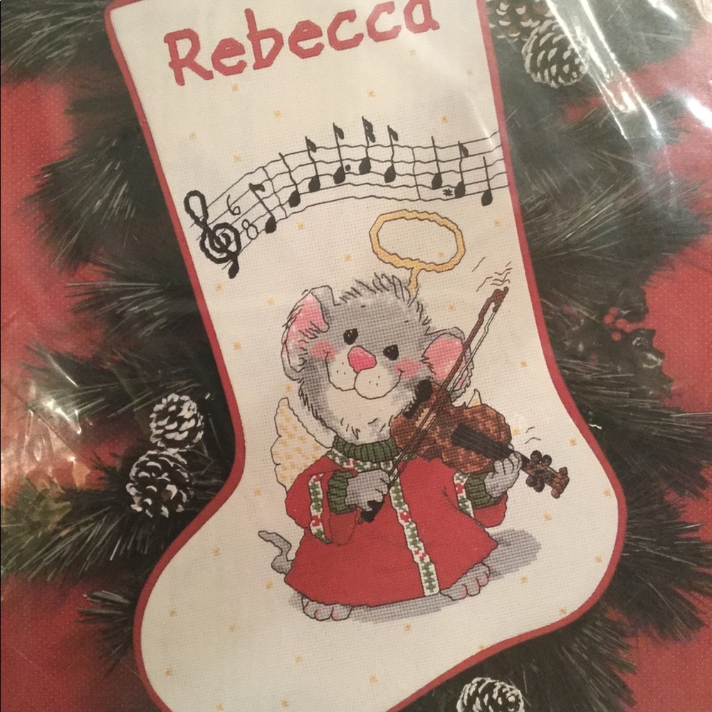 Janlynn Xmas Cross Stitch MUSICAL MOUSE STOCKING